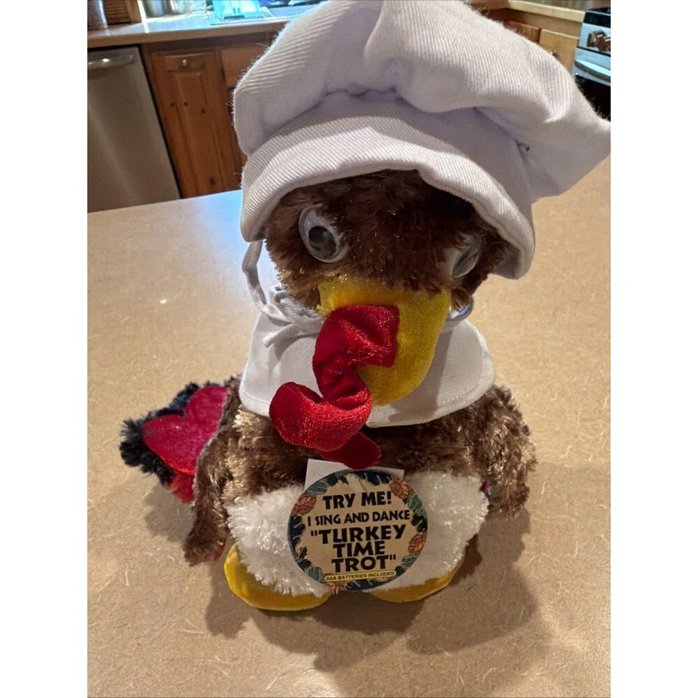 Dan Dee Collectors Thanksgiving Turkey Time Trot Plush Sings & Dances Vintage